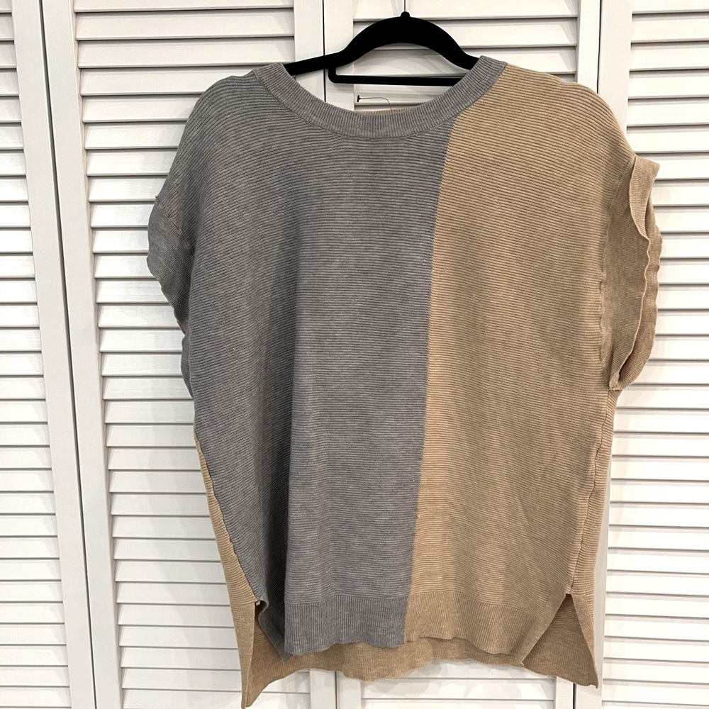 Two Tone Sweater Vest